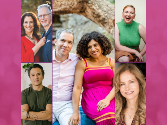 valentines day love special on the dates & mates podcast with damona hoffman, seth hoffman showrunner the walking dead dead city, lily womble, the angry therapist John kim, carol allen astrologer, lily womble