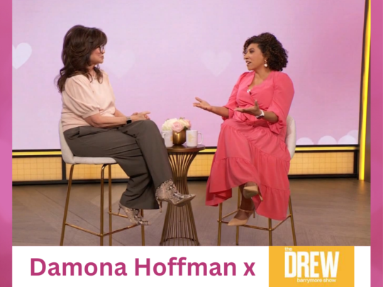 Relationship expert Damona Hoffman on The Drew Barrymore Show discussing 2026 dating trends with Valeri Bertinelli on The Drew Barrymore Show