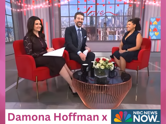 damona hoffman on nbc news now talks about the communication code and valentine's day with hosts